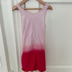 Girl’s Pink and Red Ombre Tank Dress